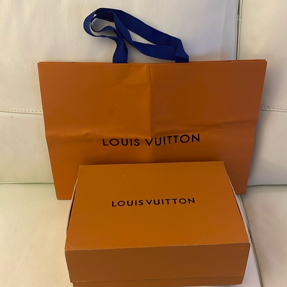 LV box and shopping bag